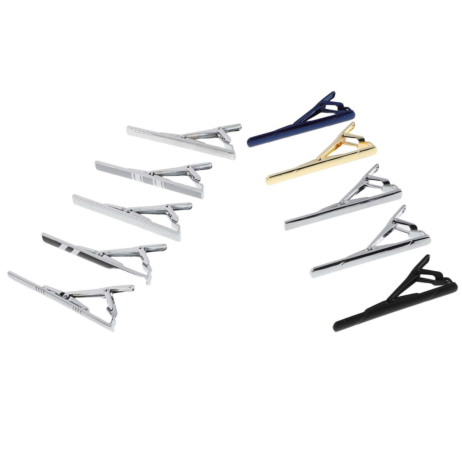 Tie Bar Set Gift - 10Pcs Tie Clip Set for Men