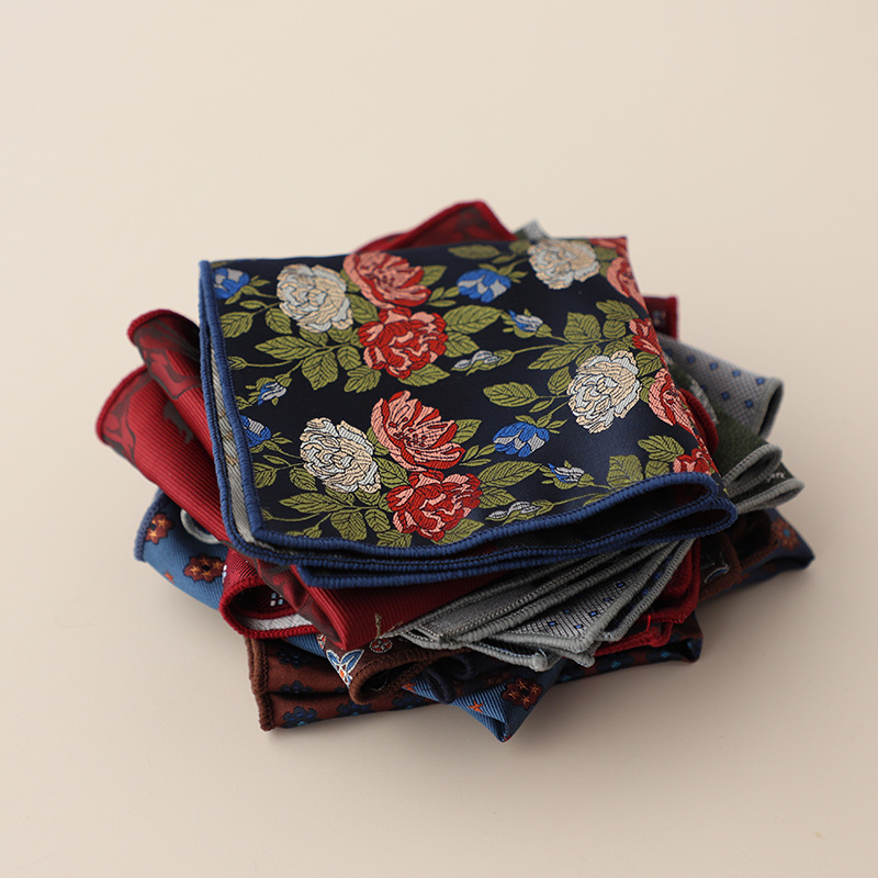 Pocket Square Set - 23cm New Design Mens Green Brown