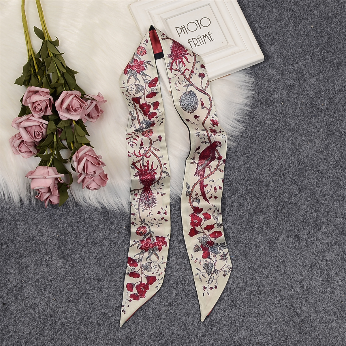 Silk Neck Scarf - Flower Room Parrot Brand Scarf Women
