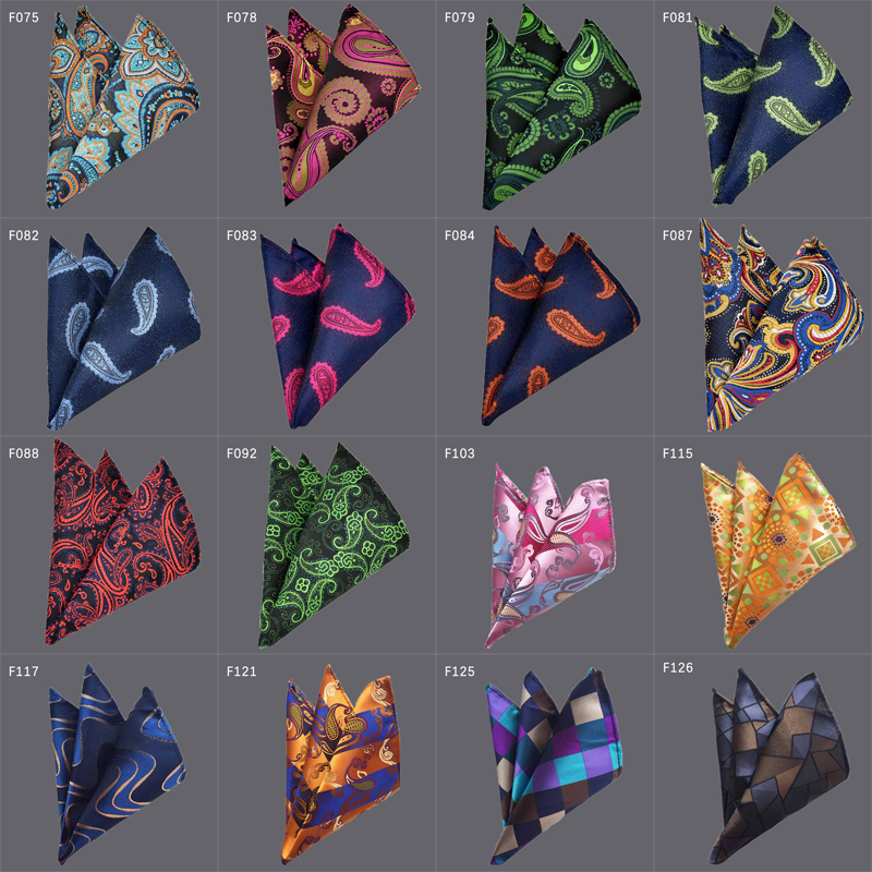 Pocket Square Set - 36 Colors Luxury Men's Handkerchief Floral