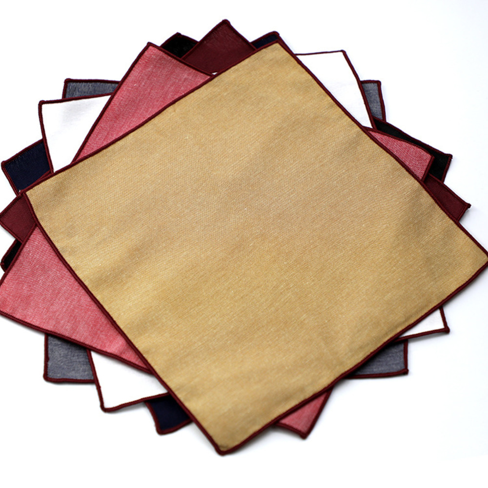 Solid Striped Brown Pocket Squ - Handkerchief Cotton Men recensie en prijs