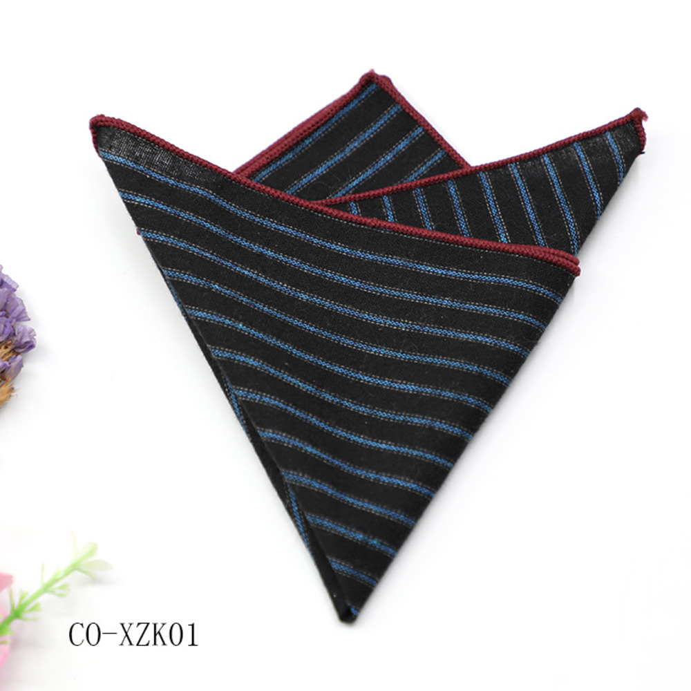Solid Striped Brown Pocket Squ - Handkerchief Cotton Men recensie en prijs