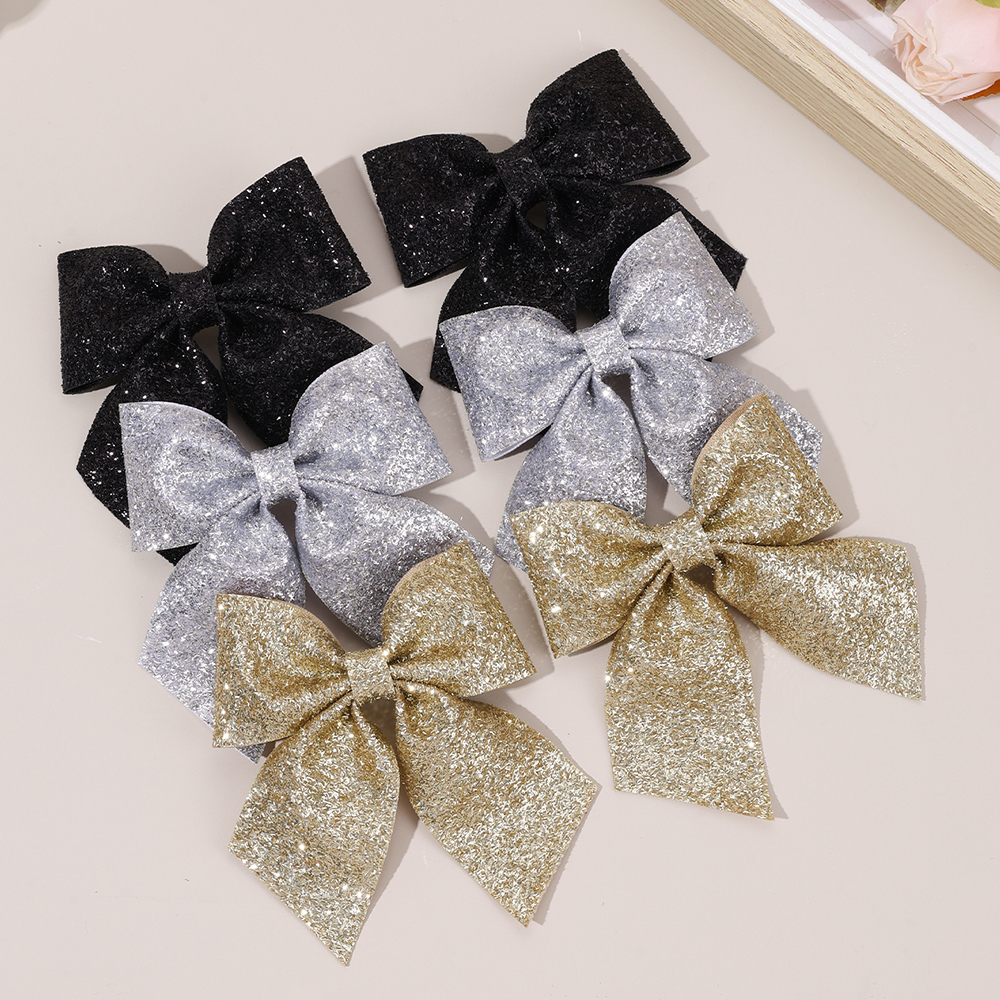 6Pcs Sparkling Bow Hair Clips  - Tie Clip Silver recensie en prijs