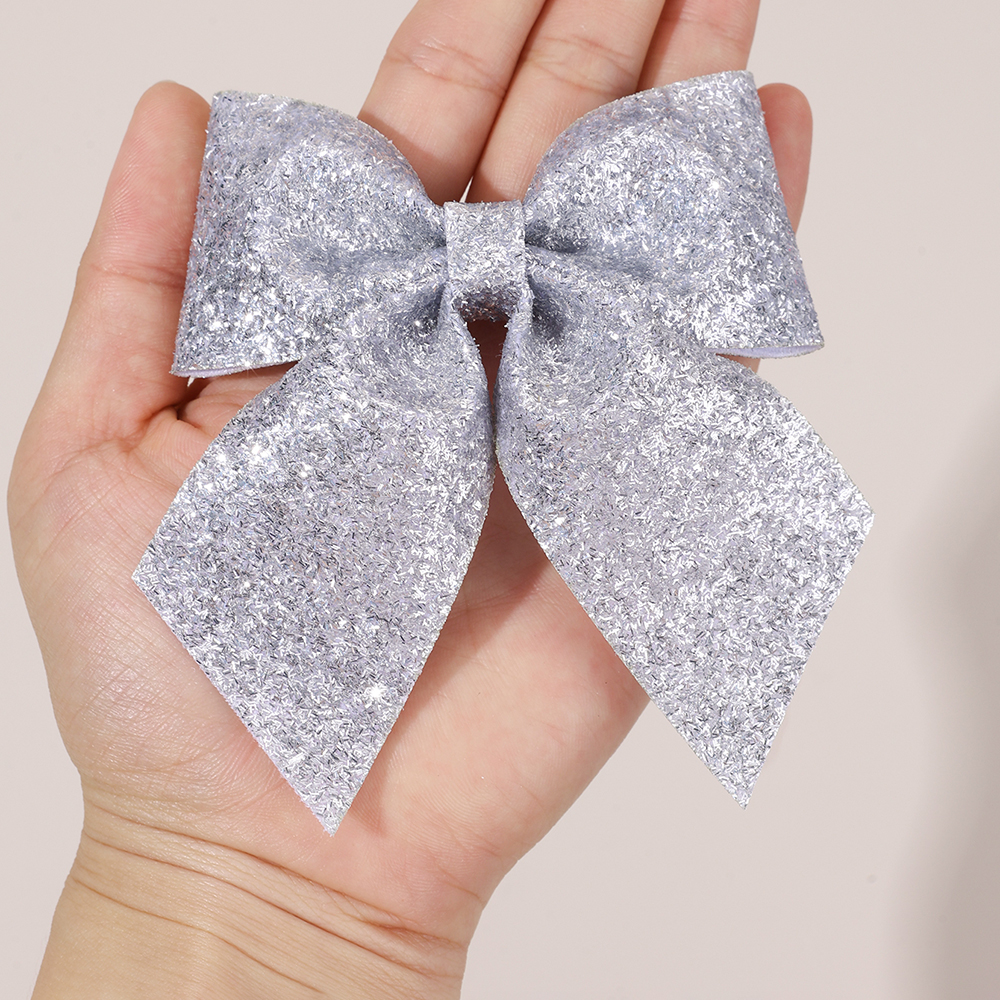 6Pcs Sparkling Bow Hair Clips  - Tie Clip Silver recensie en prijs