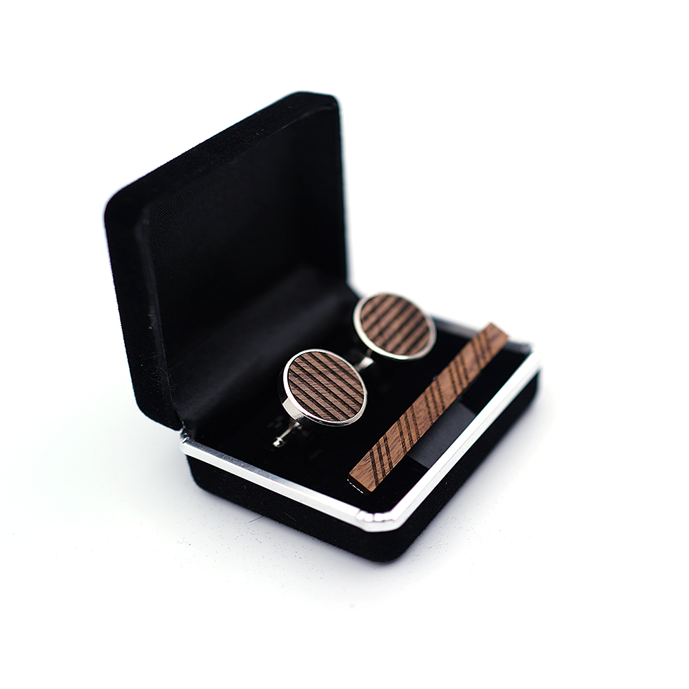 High Quality Wood Cuff links n - Tie Bar Set Gift recensie en prijs