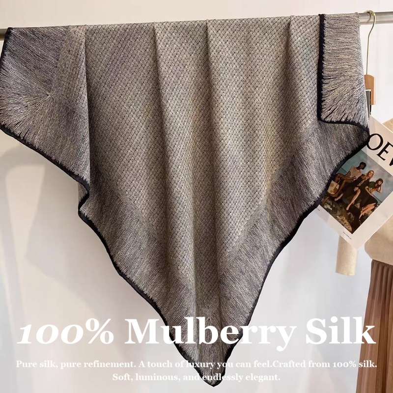 Oversized 110x110cm Real Silk  - Pashmina Wrap Large recensie en prijs