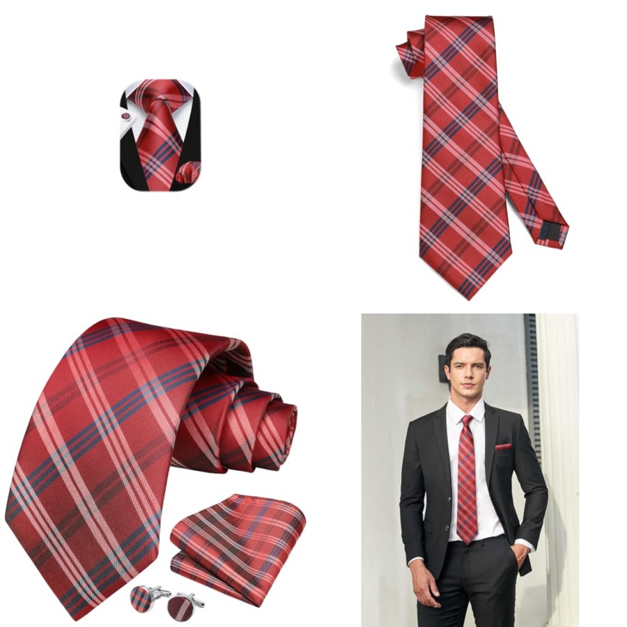 Mens Ties Set Stripe Plaid Tie - Silk Tie Striped recensie en prijs