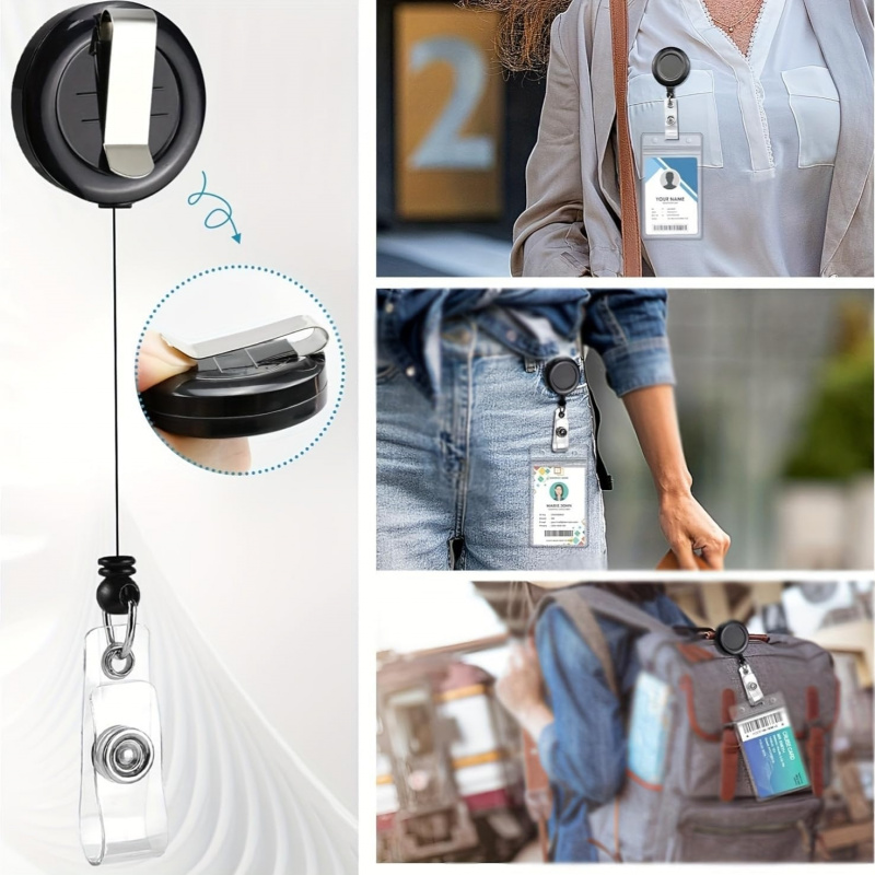 4PCS Lanyard Black Retractable - Lanyard Badge Holder recensie en prijs