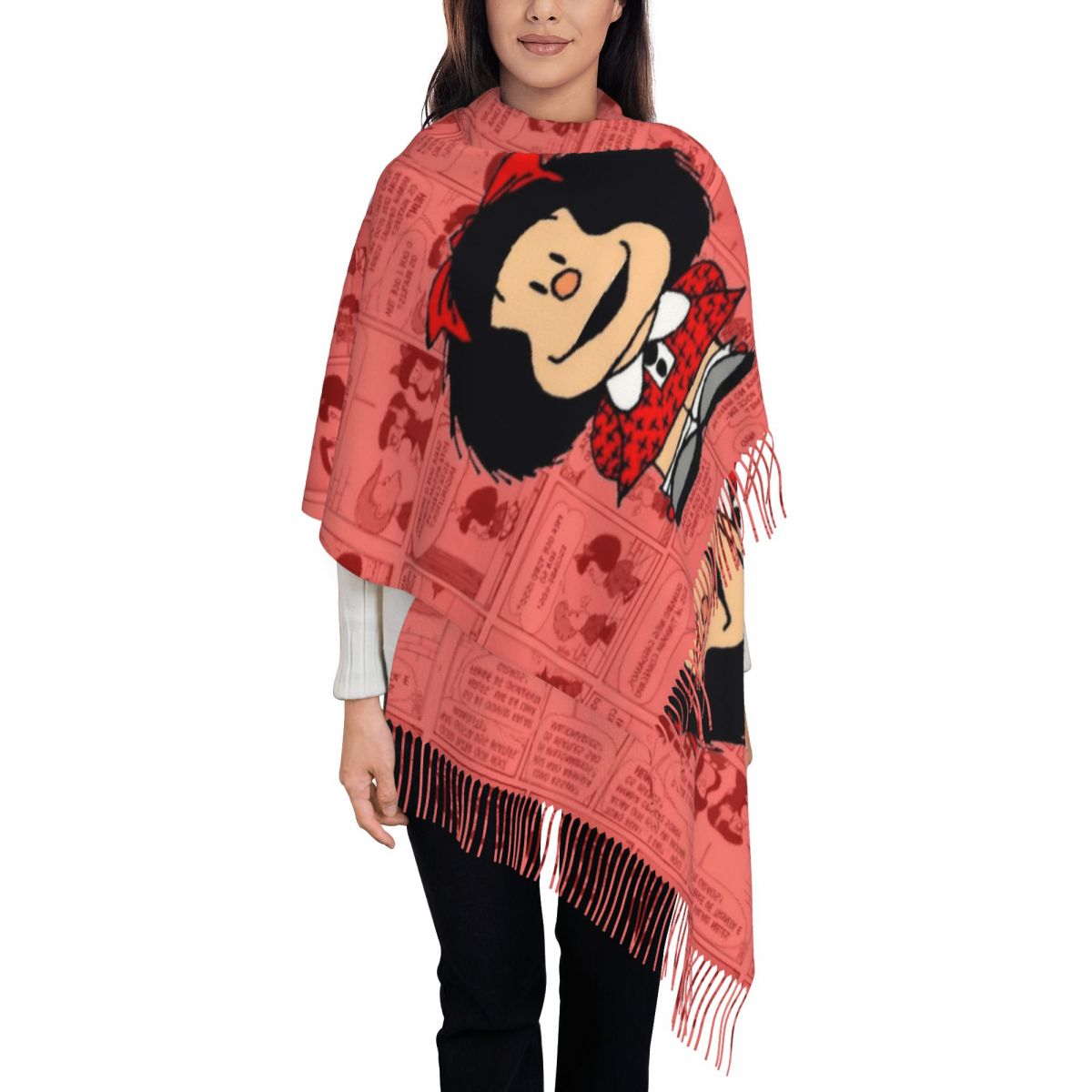 Women's Tassel Scarf Mafaldas  - Pashmina Wrap Large recensie en prijs