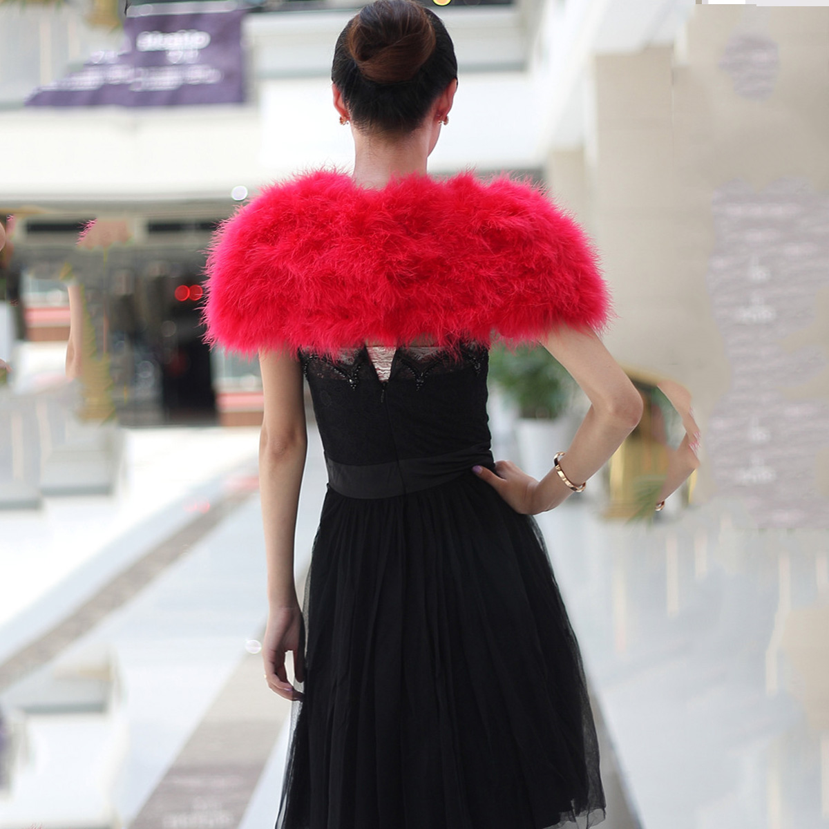 Women Ostrich Feather Boa Shaw - Stole Wedding Shawl recensie en prijs