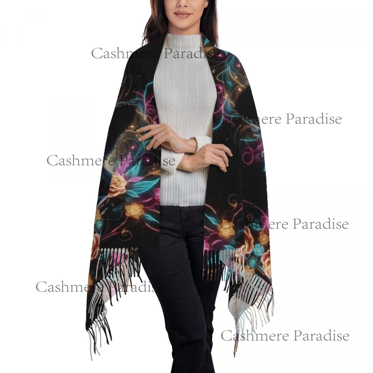 Mexico Skull Woman Vintage Sty - Pashmina Wrap Large recensie en prijs