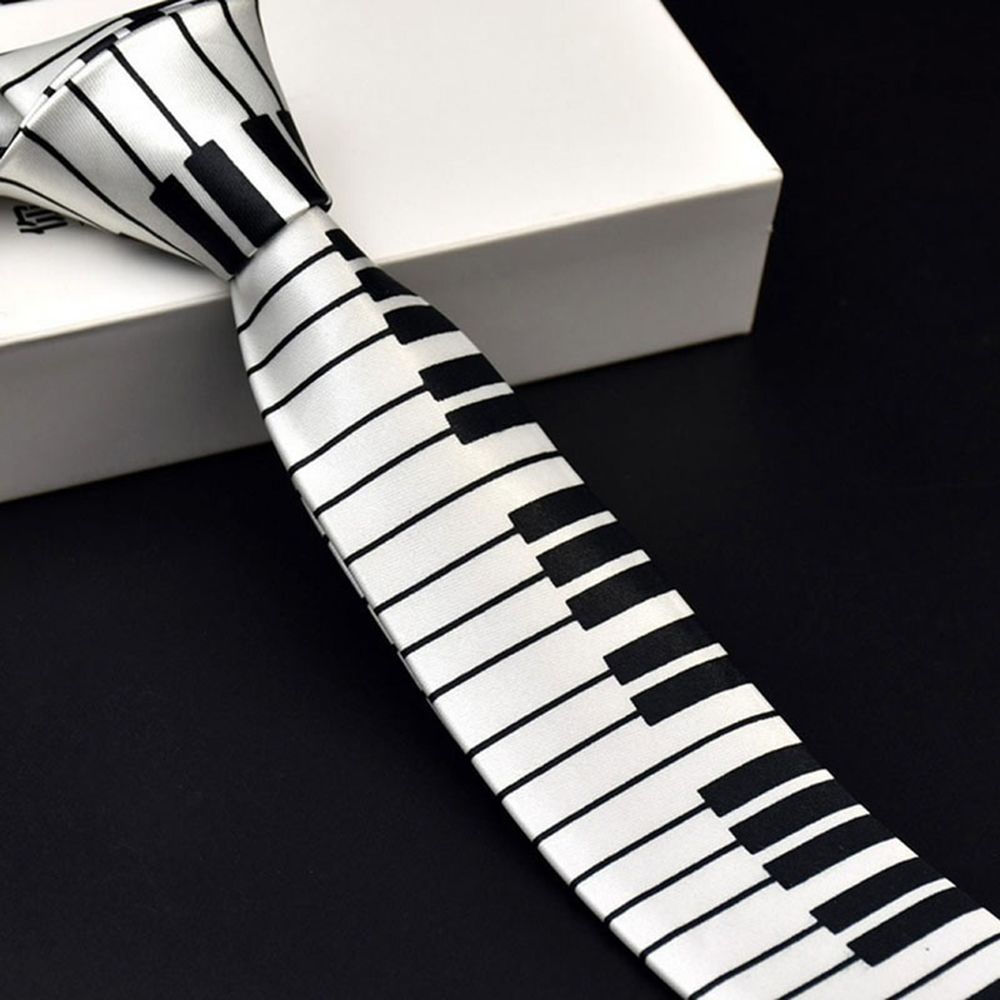Skinny Piano Black & White Men - Skinny Tie Men recensie en prijs
