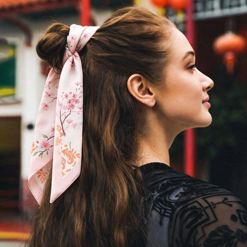 Fashion Women Silk Satin Skinn - Ascot Neck Scarf recensie en prijs