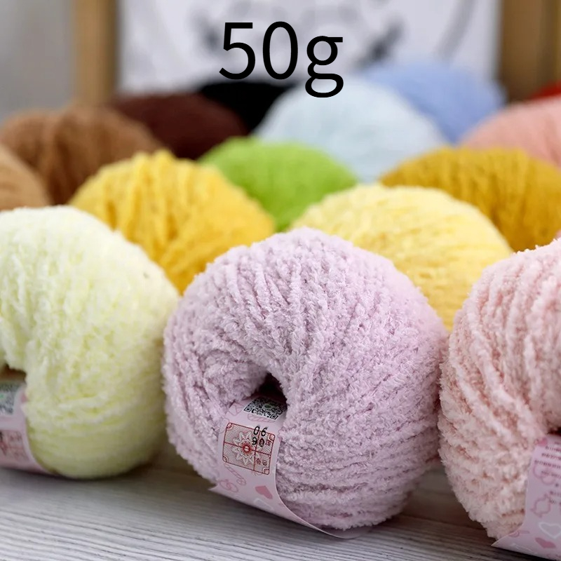 50g Short Plush Yarn 70m, DIY  - Woven Scarf Blanket recensie en prijs