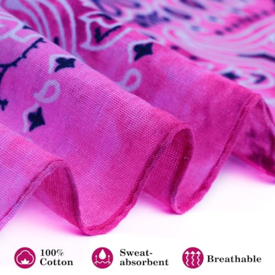 URATOT 6 Pack Tie Dye Bandana  - Handkerchief Cotton Men recensie en prijs