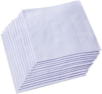 Men's Pure White 100% Cotton H - Handkerchief Cotton Men recensie en prijs
