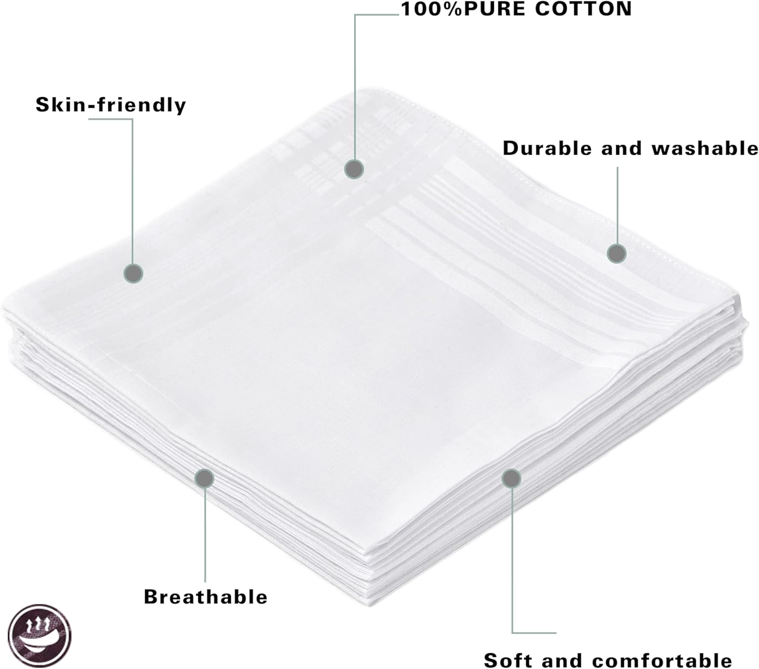 Men's Pure White 100% Cotton H - Handkerchief Cotton Men recensie en prijs
