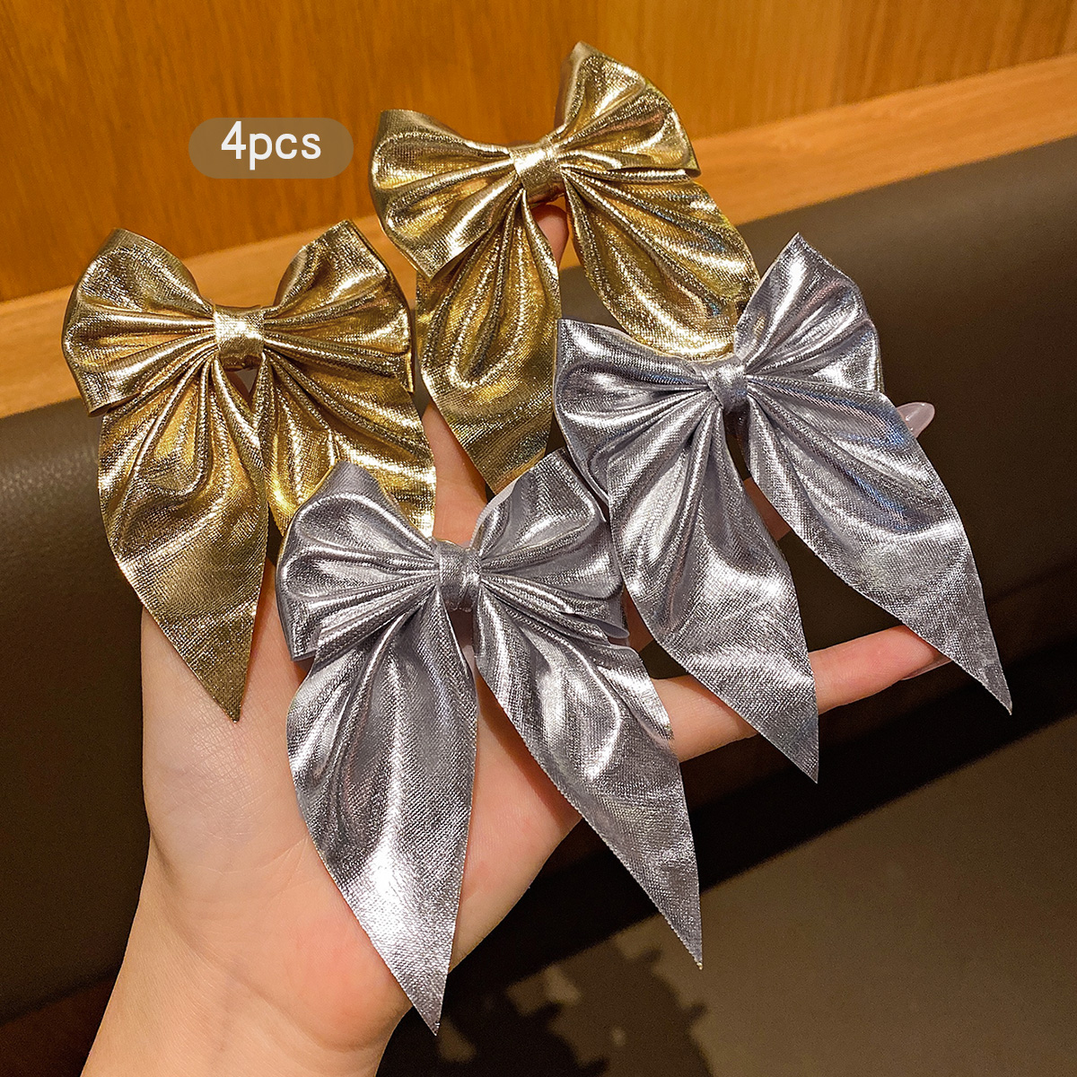 4 fashionable bow hair clips i - Tie Clip Silver recensie en prijs