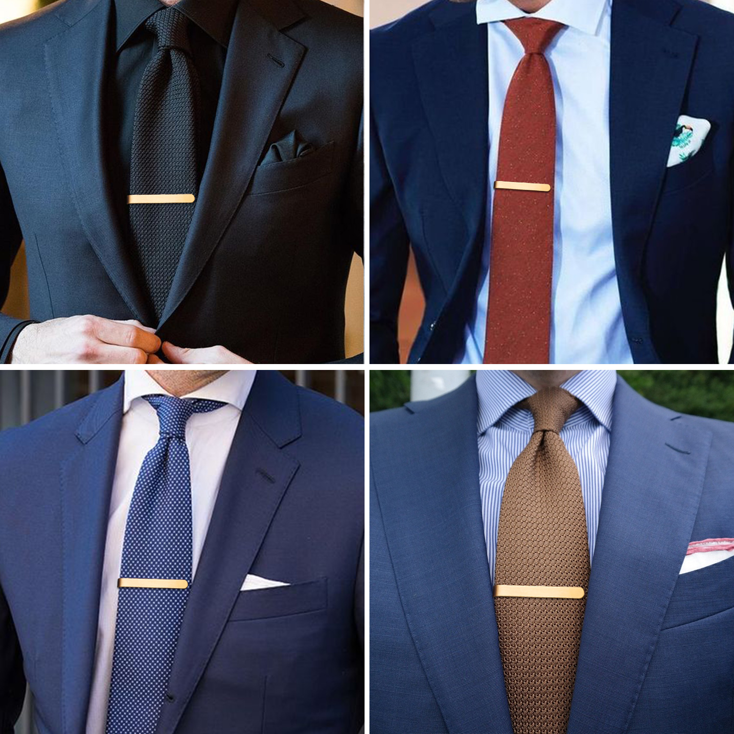 HAWSON 4pcs Skinny Tie Clip fo - Tie Bar Set Gift recensie en prijs