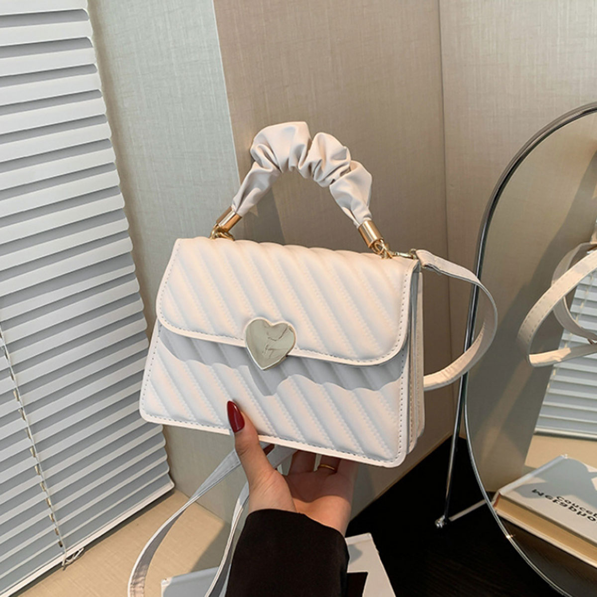 White fashion women's bag simp - Pocket Square Set recensie en prijs
