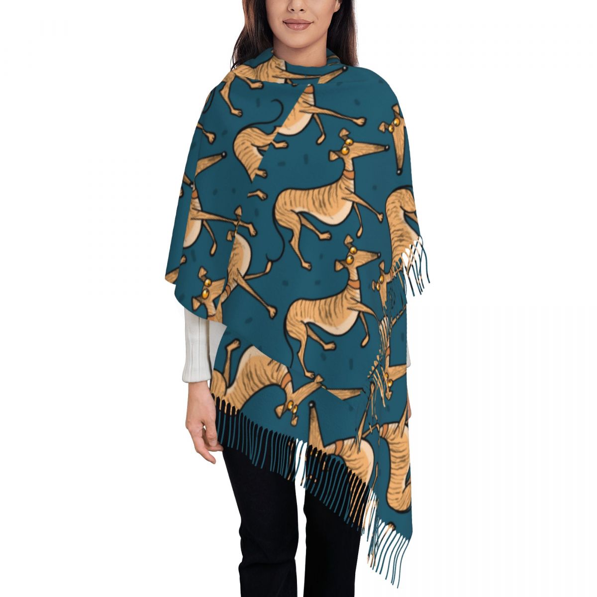 Greyhound Whippet Lurcher Dog  - Pashmina Wrap Large recensie en prijs