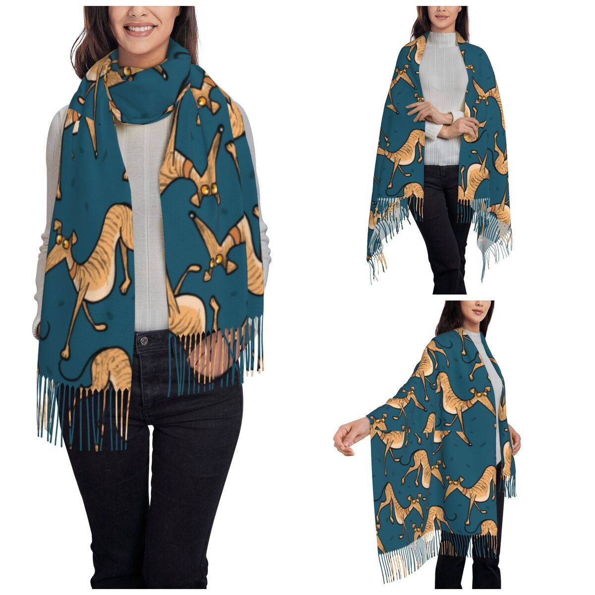 Greyhound Whippet Lurcher Dog  - Pashmina Wrap Large recensie en prijs