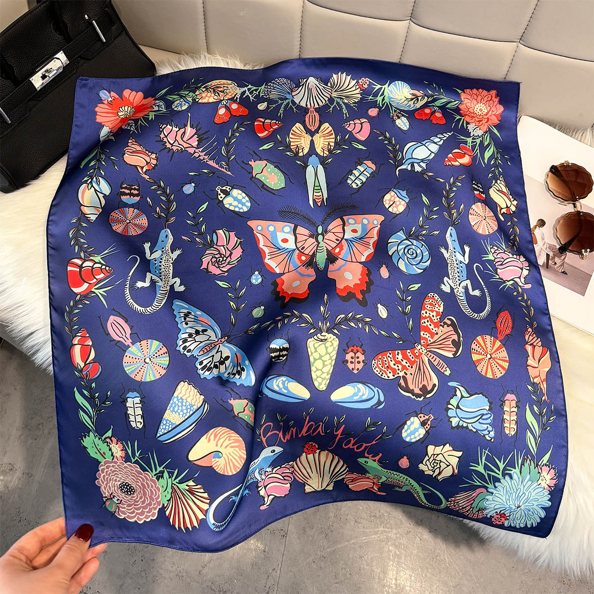 2026 New Butterfly Print Silk  - Ascot Neck Scarf recensie en prijs