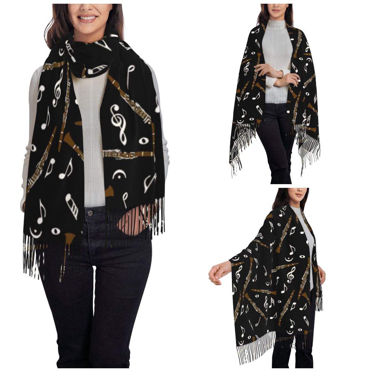 Womens Scarf with Tassel Clari - Pashmina Wrap Large recensie en prijs