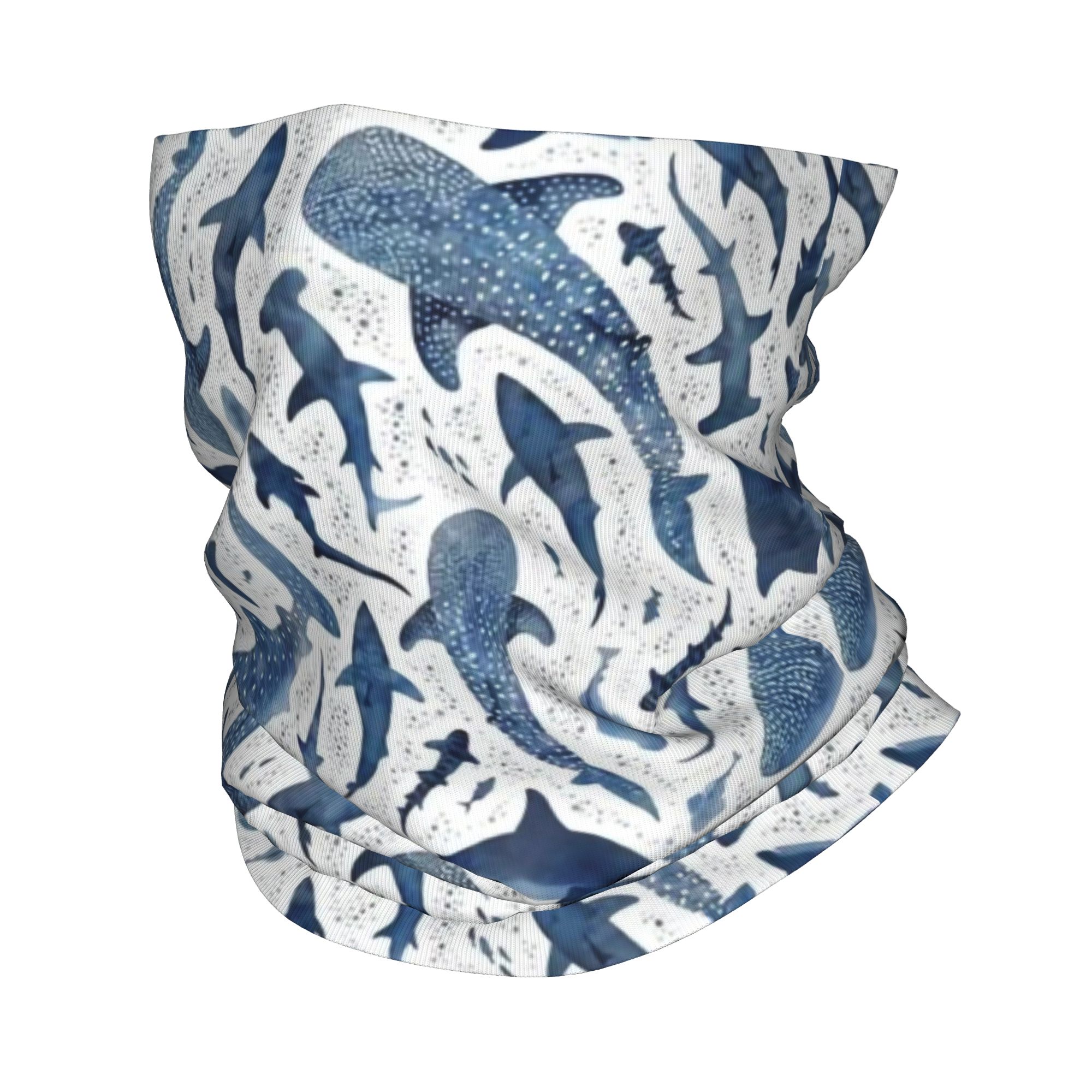 Custom Blue Watercolour Shark  - Neck Warmer Tube recensie en prijs