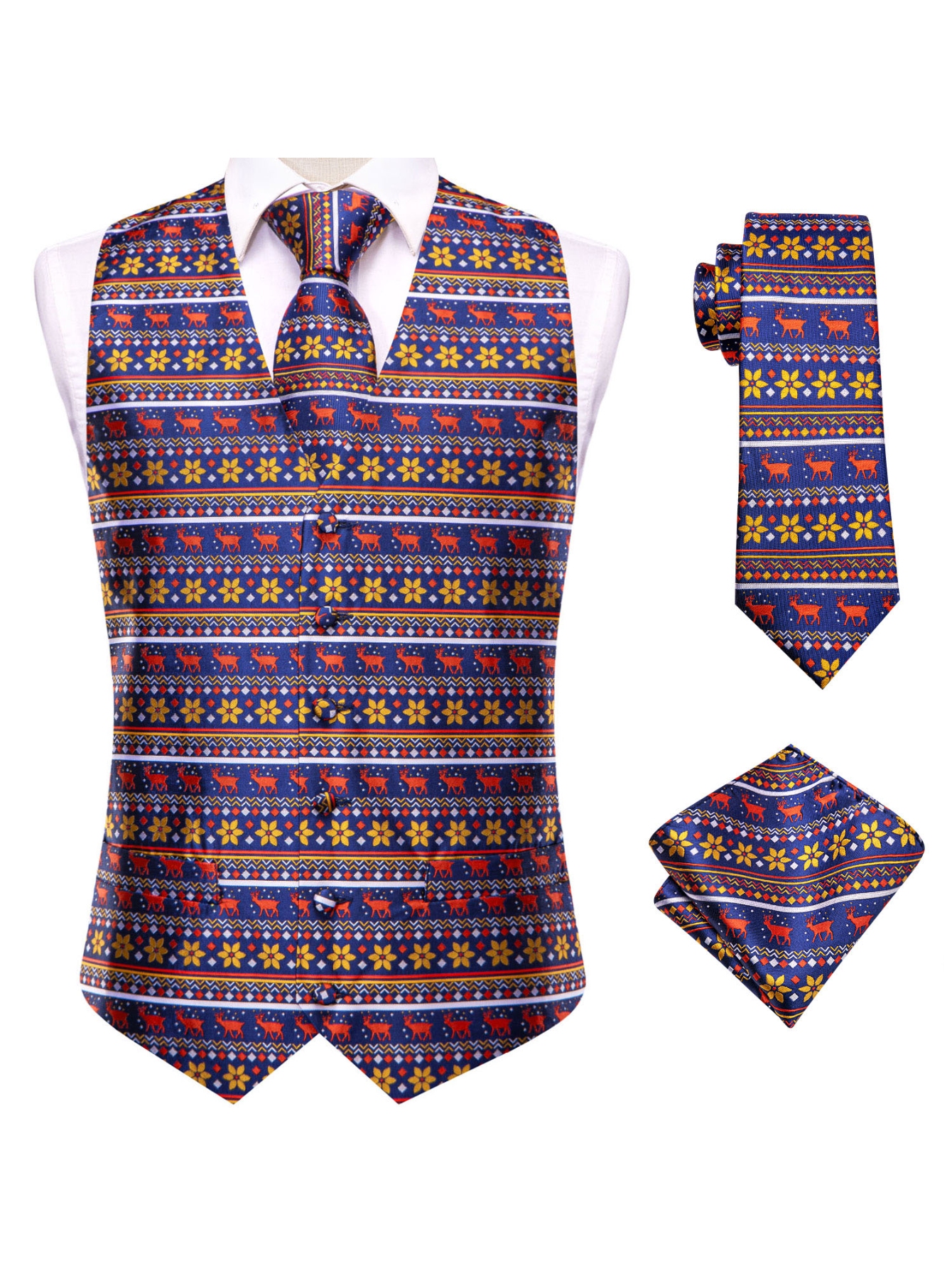 Pink Waistcoat 3 Piece Set, Me - Pocket Square Set recensie en prijs