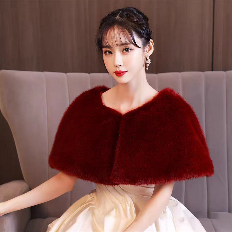 Women Winter Faux Fur Shawl El - Stole Wedding Shawl recensie en prijs