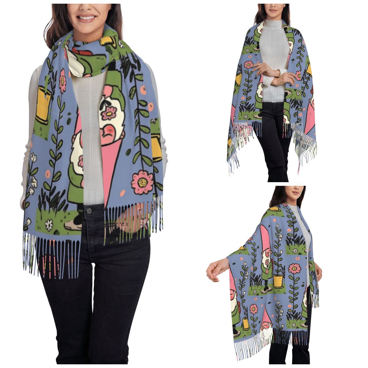 Mythical Garden Gnome Shawls W - Pashmina Wrap Large recensie en prijs