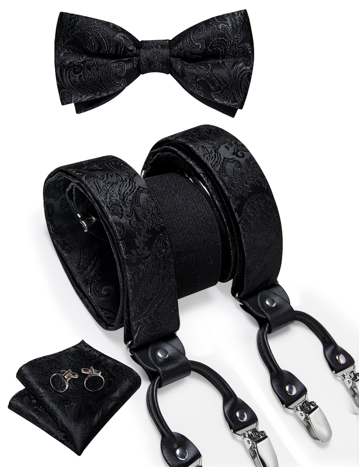 Men's Black Adjustable Suspend - Bow Tie Pre Tied recensie en prijs