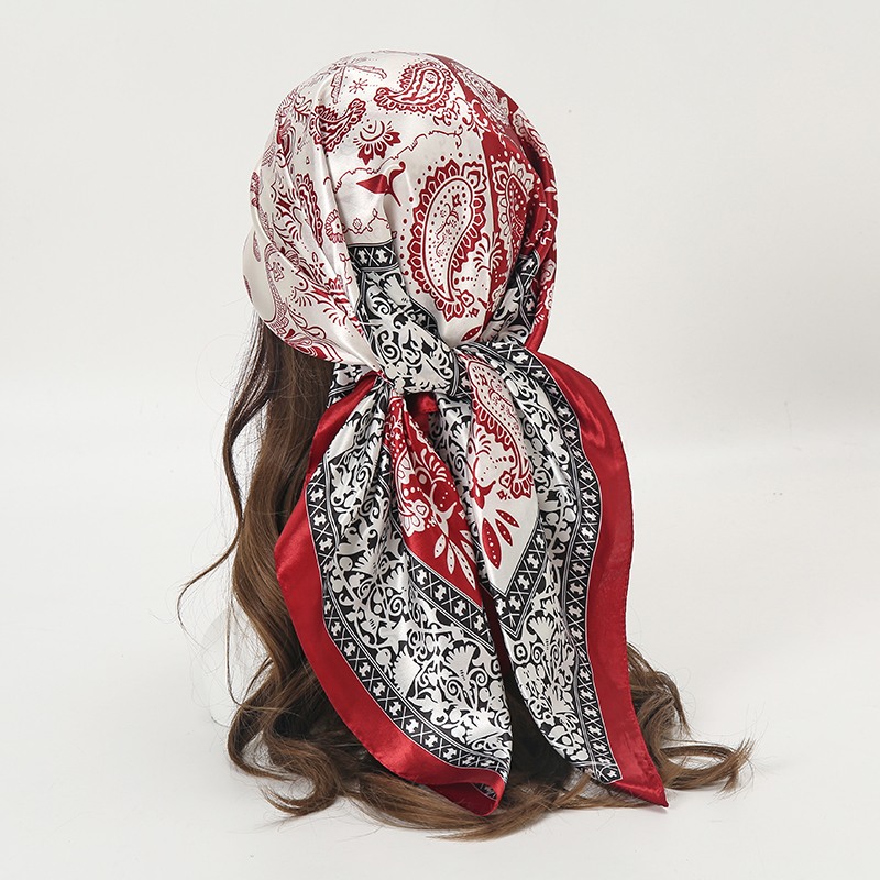 Satin Square Scarf Women Musli - Head Wrap Turban recensie en prijs