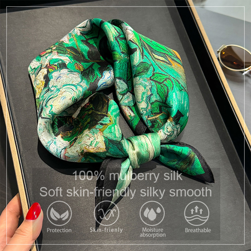 100% Silk Scarf Bandana Women  - Face Scarf Mask recensie en prijs