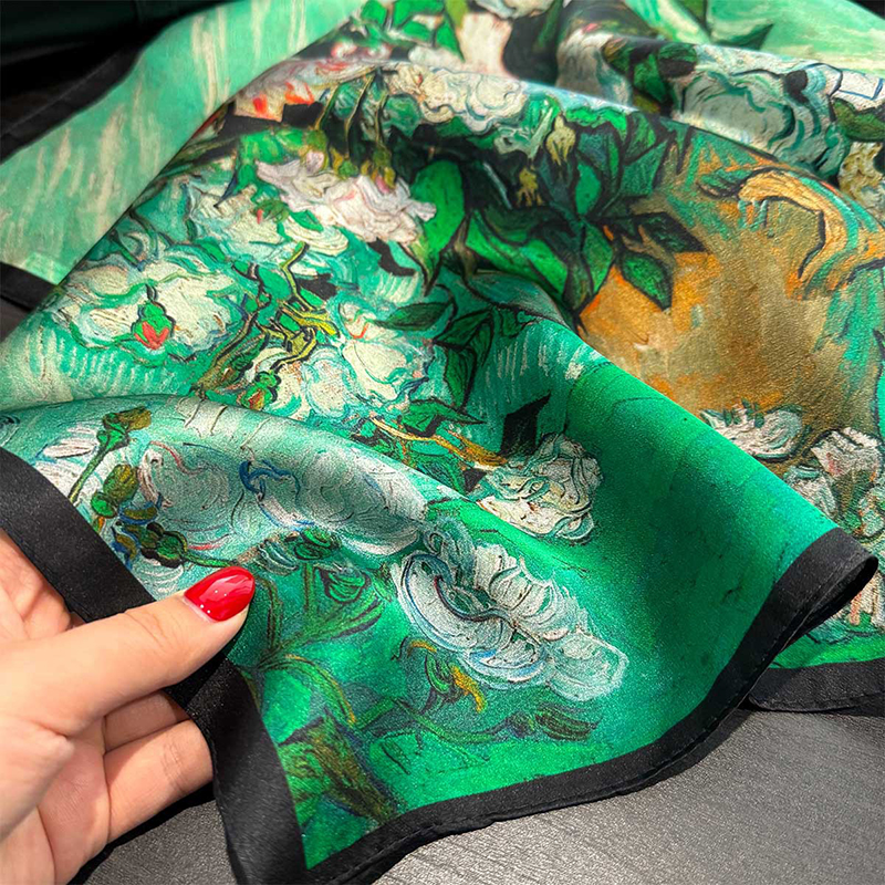 100% Silk Scarf Bandana Women  - Face Scarf Mask recensie en prijs