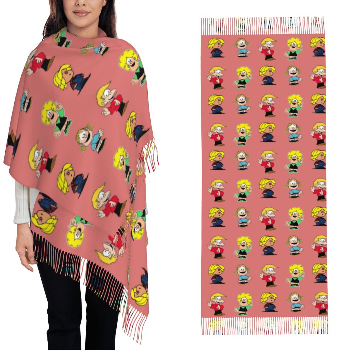 Womens Tassel Scarf Mafaldas C - Pashmina Wrap Large recensie en prijs
