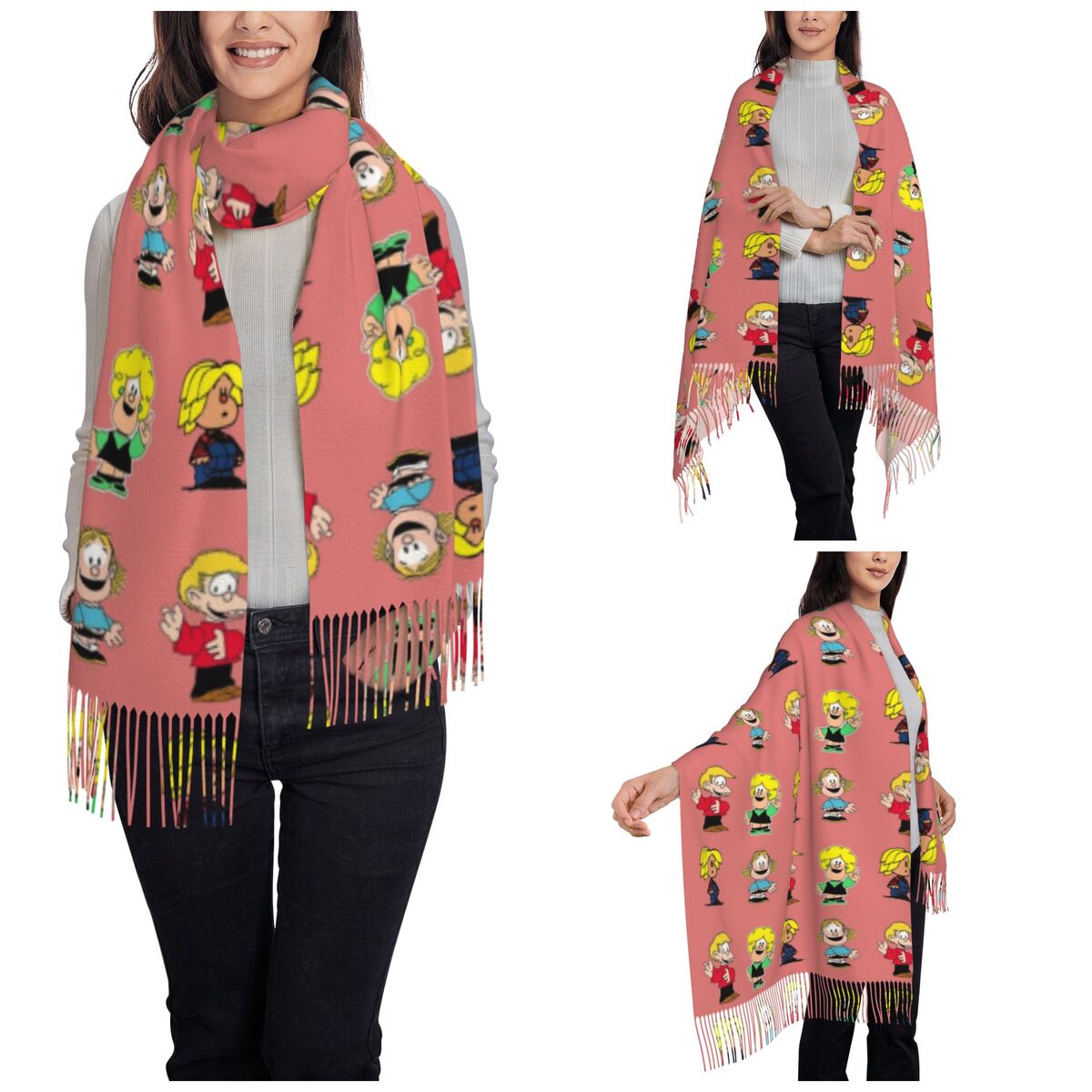 Womens Tassel Scarf Mafaldas C - Pashmina Wrap Large recensie en prijs