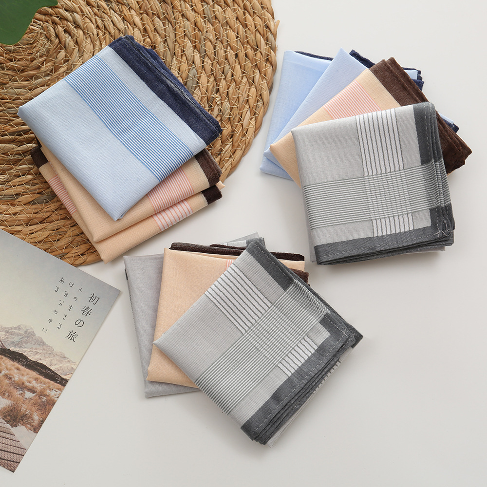 12Pcs 100% Cotton Yarn Dyed Ha - Handkerchief Cotton Men recensie en prijs