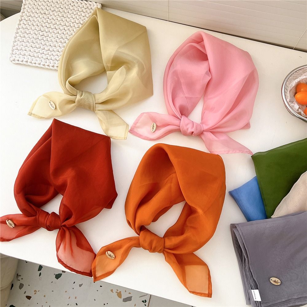Retro Solid Color Small Square - Scarf Silk Square recensie en prijs