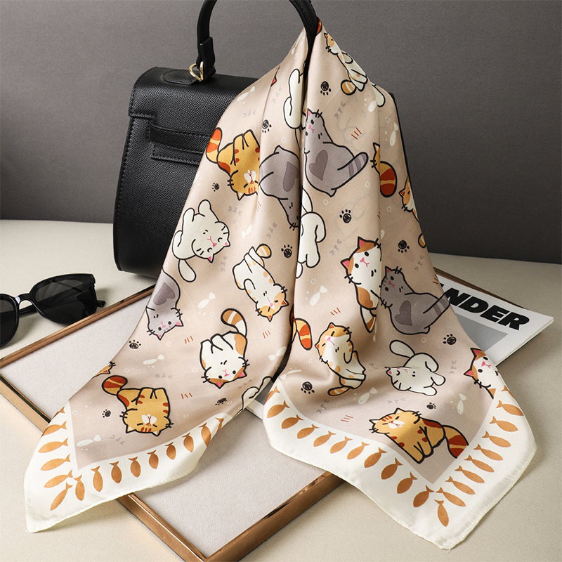 Luxury Silk Shawl Fat Cat Squa - Head Wrap Turban recensie en prijs