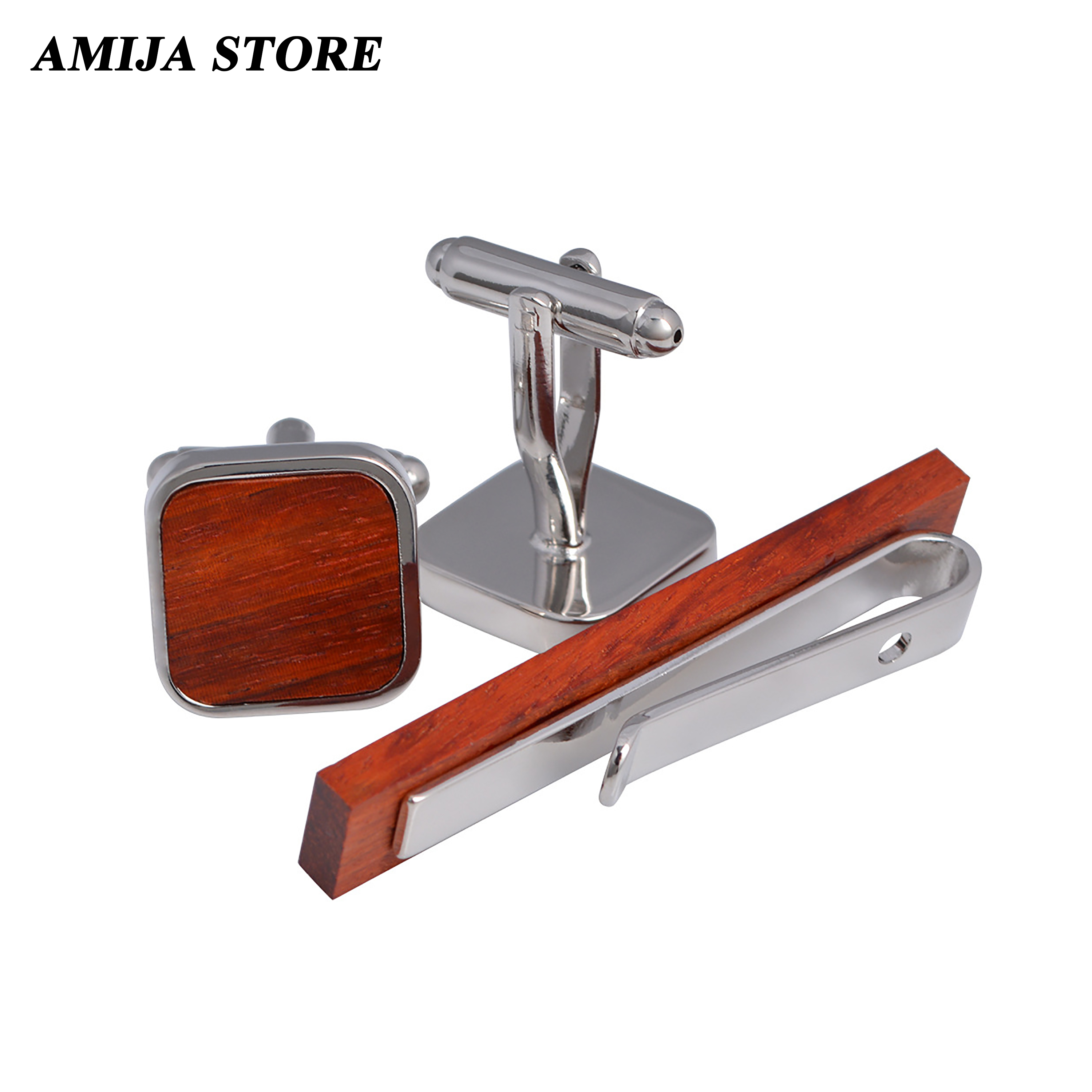 High Quality Wooden Cufflinks  - Tie Bar Set Gift recensie en prijs