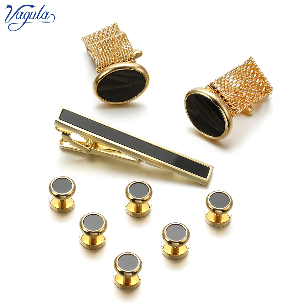 VAGULA New 9PCS Cuff links Tie - Tie Bar Set Gift recensie en prijs