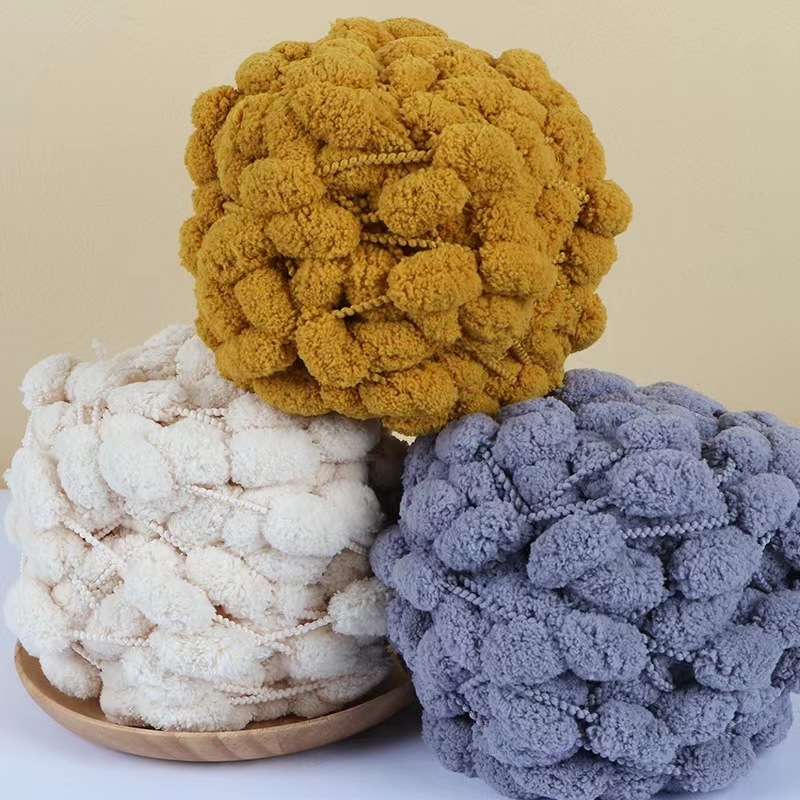 130G/Roll Pompom Yarn Mixed Co - Woven Scarf Blanket recensie en prijs