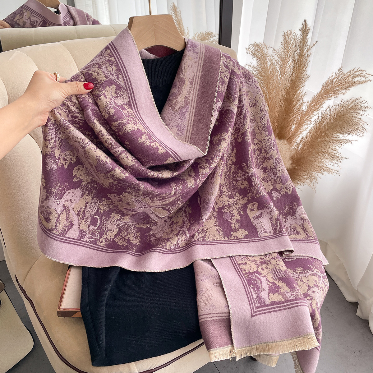 Luxury Winter Cashmere Scarf W - Woven Scarf Blanket recensie en prijs