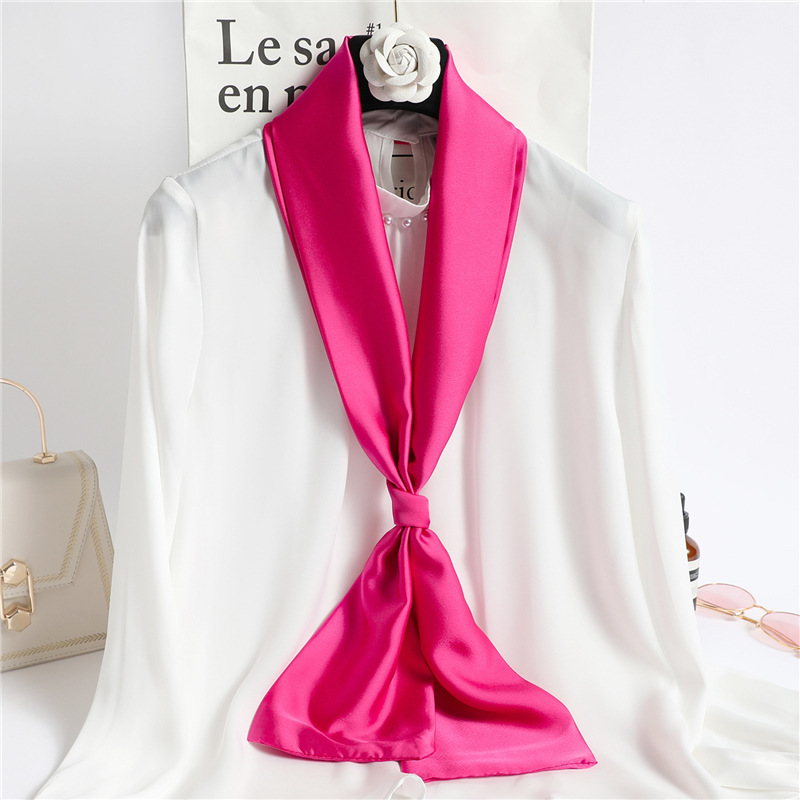 Red Solid Color Long Silk Scar - Ascot Neck Scarf recensie en prijs