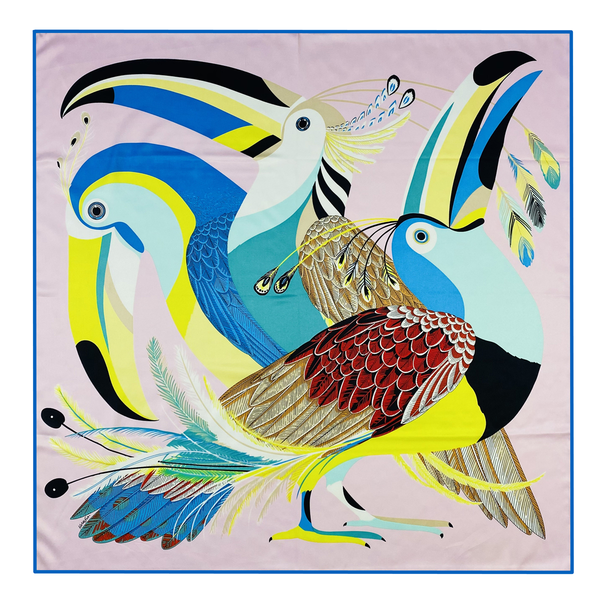 90cm Luxury Parrot Twill Silk  - Scarf Silk Square recensie en prijs