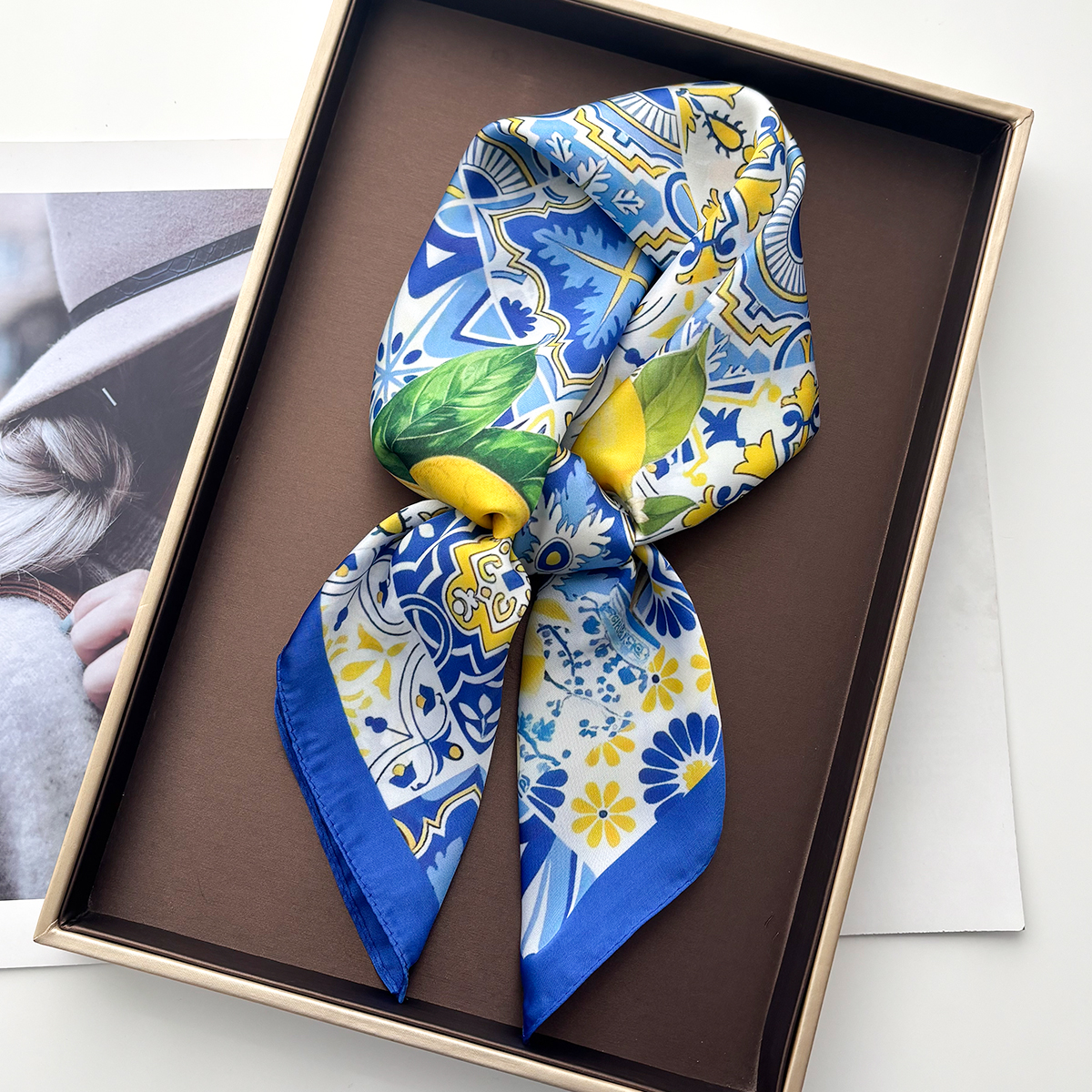 Luxury Floral Square Scarf Sof - Silk Neck Scarf recensie en prijs