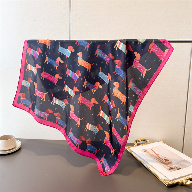 Ladies Cotton Dog Printed Squa - Bandana Cotton recensie en prijs
