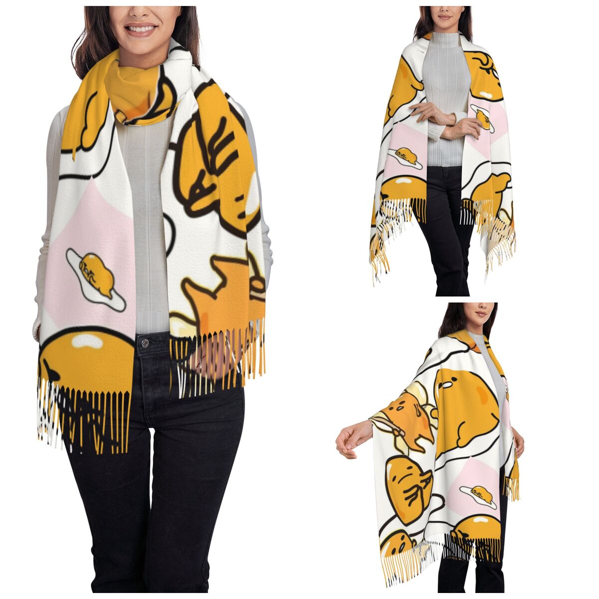 Gudetama Cute Egg Cartoon Scar - Pashmina Wrap Large recensie en prijs